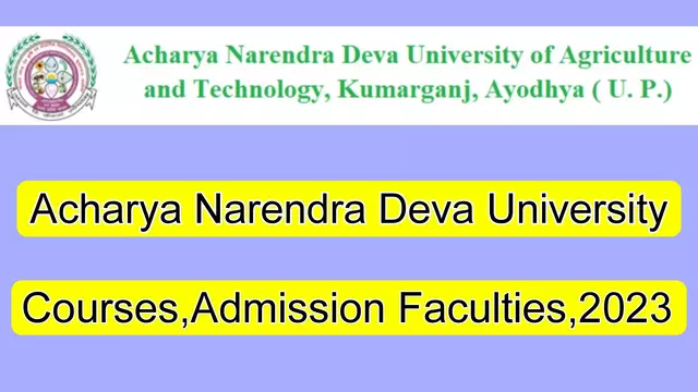 Acharya Narendra Deva University Agriculture and technology