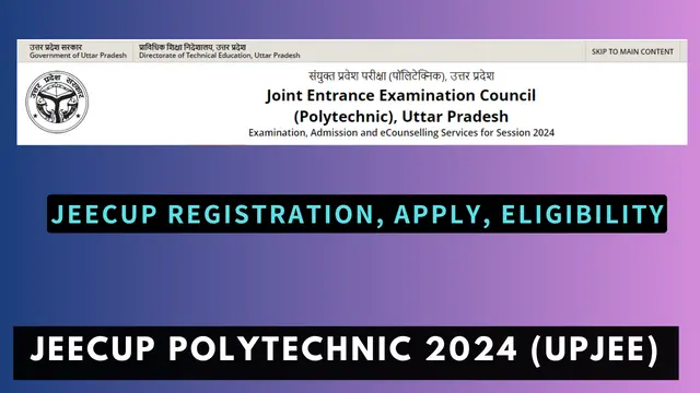 UPJEE Polytechnic 2024- JEECUP